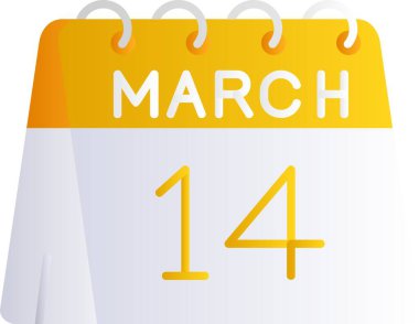 Beyaz çizgili 12 Nisan takvimi