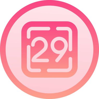 29 sayısının vektör illüstrasyon simgesi