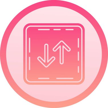 Benzersiz dönüş vektör çizgisi simgesi