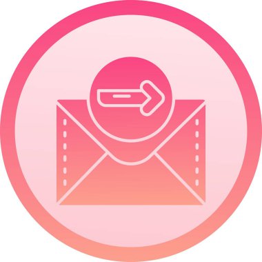 Benzersiz posta kutusu vektör satırı simgesi