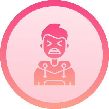 Benzersiz kadın emoji vektör simgesi