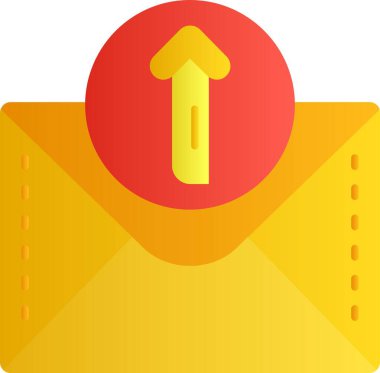 E- posta simgesi içeren zarf iletisi, çizgi film biçimi