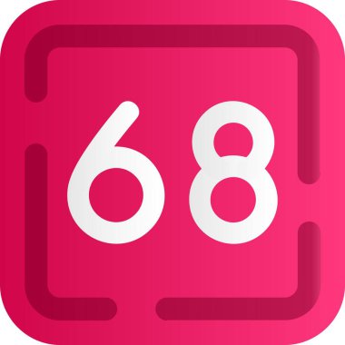 Modern bir 6 numaralı simgenin vektör illüstrasyonu