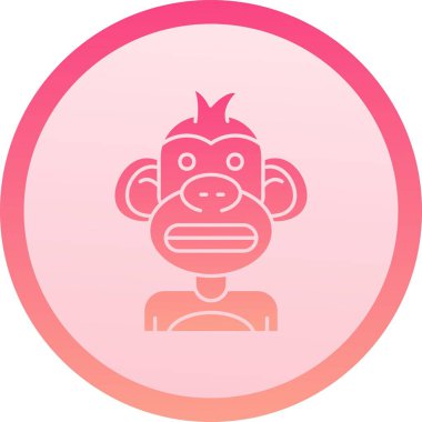 benzersiz maymun vektör çizgisi simgesi