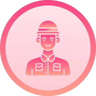 Şapkalı bir adamın vektör simgesi