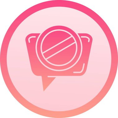 Eşsiz yasaklı sinyal vektör simgesi