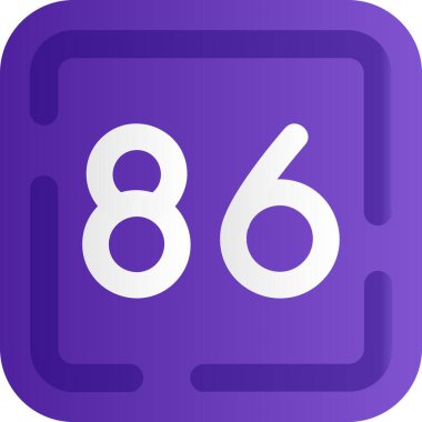 Mor arka grubunda 816 simge tasarımı