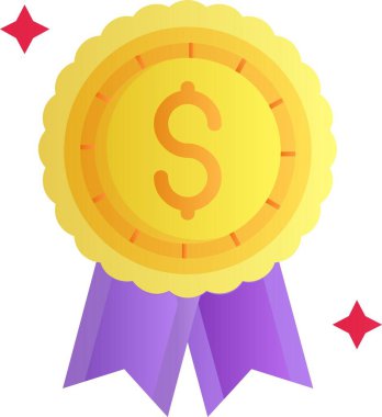 Kurdele ikonlu altın madalya, izometrik stil