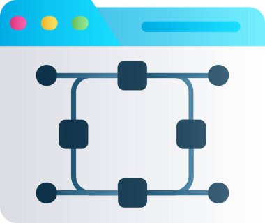 ağ web simgesi, vektör çizim