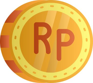 Bozuk para para ikonu, çizgi film tarzı.