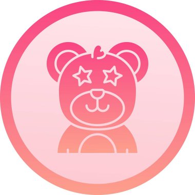 Eşsiz Ayı Vektör Satırı Simgesi