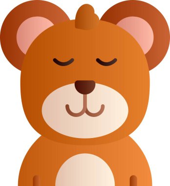 Ayı simgesi, basit vektör illüstrasyonu