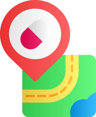 konum navigasyon pin simgesi, izometrik biçim