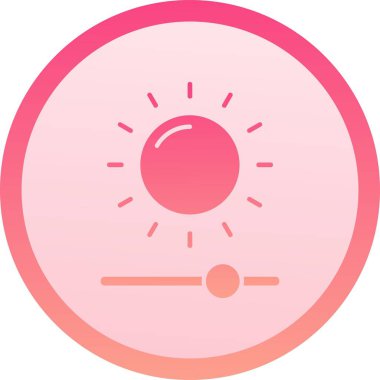 Güneş kabartma vektör simgesine sahip güzel termometre