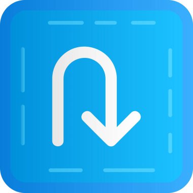 sol navigasyon simgesi, vektör illüstrasyonu