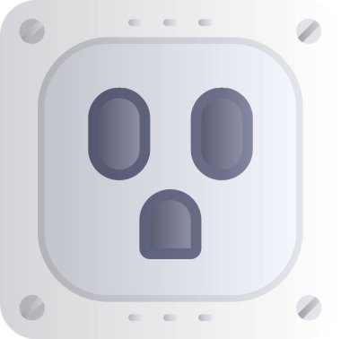 soket simgesi. Web tasarımı için soket vektör simgesinin çizgi film çizimi