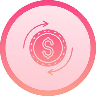 Benzersiz dolar sikke vektör simgesi