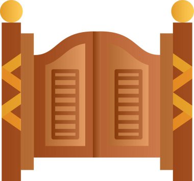 Ahşap çitli bir pankartın vektör çizimi