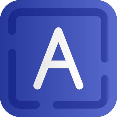 Bir harf simgesinin vektör illüstrasyonu