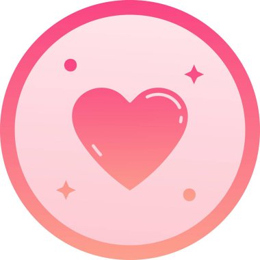 Bir kalp simgesinin vektör illüstrasyonu