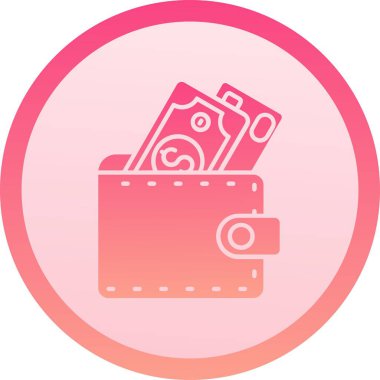 Güzel Cüzdan vektör satırı simgesi