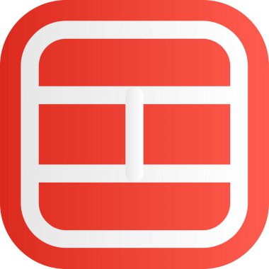 Kırmızı ve beyaz simgenin vektör illüstrasyonu