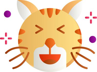 şirin kedi kutsal kişilerin resmi, vektör çizim