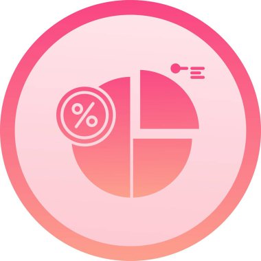 yüzde simgesi, vektör illüstrasyonu