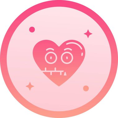 güzel romantik emoji kabartma vektör tasarımı