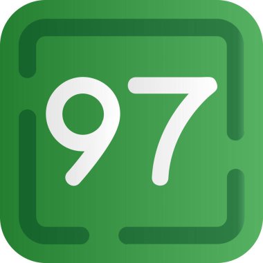 Sekiz numaralı simge, düz tasarım biçimi