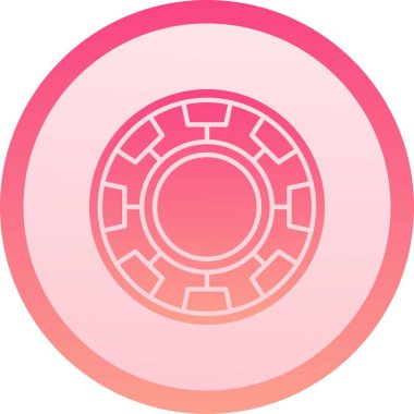 Güzel tekerlek ikonu çizgi film vektörü. büyük tekerlek