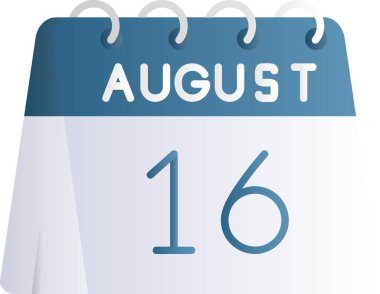 1 Ağustos tarihli takvim.