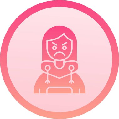 Üzgün yüzlü güzel bir kız.