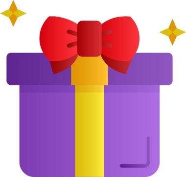 Hediye kutusu simgesi, izometrik biçim