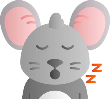 Tatlı uyuyan koala, çizim vektörü, beyaz arkaplanda simge