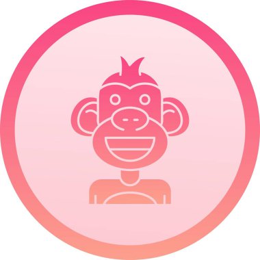 benzersiz maymun vektör çizgisi simgesi