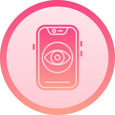 güzel mobil vektör çizgisi simgesi