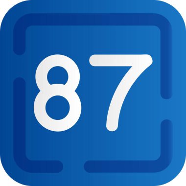 87 Glyph gradyan vektör simgesi tasarımı