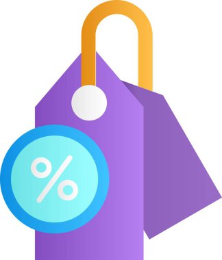 indirimli etiket simgesi, izometrik biçim