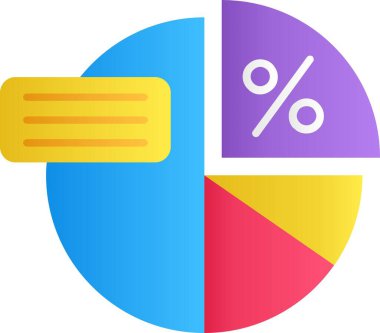 Yüzdelik sembollü pasta grafiği