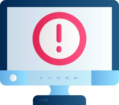 Bilgisayarda uyarı ünlem simgesi - donanım kategorisinde