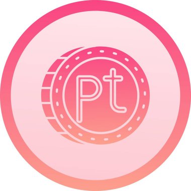 Moda pembe arka planda vektör para simgesi