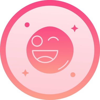 Sevimli bir çizgi film karakteri olan gülümseyen bir ayın vektör çizimi