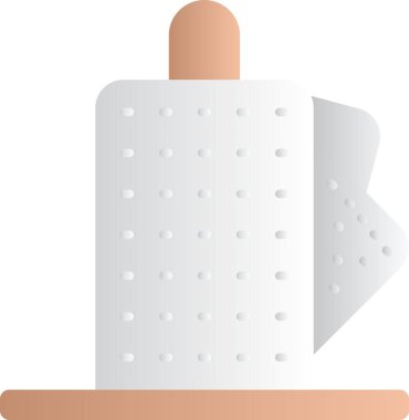 Tek bir beyaz çizgi film simgesinin vektör çizimi