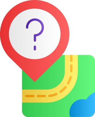 navigasyon konumu haritası simgesi, izometrik biçim