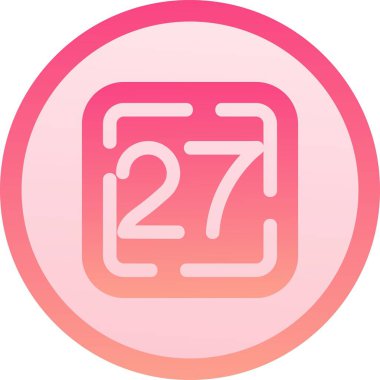 Güzel Takvim Satır Vektörü Simgesi