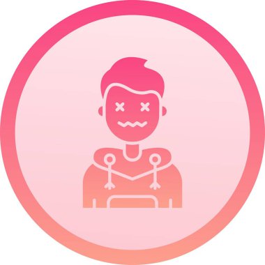 Maskeli bir adamın vektör çizimi