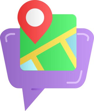 konum haritası işaret simgesi izometrik vektörü. güzergah. konum haritası