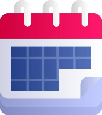 Takvim. Web simgesi basit illüstrasyon