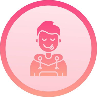 Çemberde maskeli bir adamın vektör çizimi